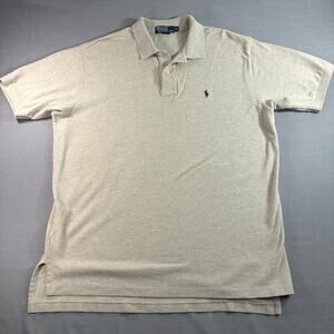 Polo Ralph Lauren Classic Polo Shirt Men’s XL Beige Short Sleeve